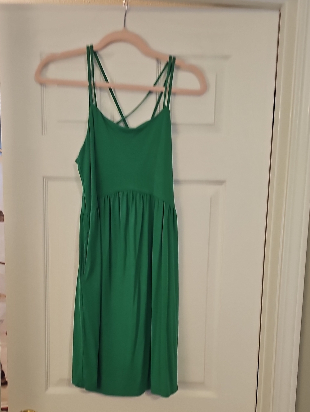 Old Navy Green Double-Strap Midi Dress